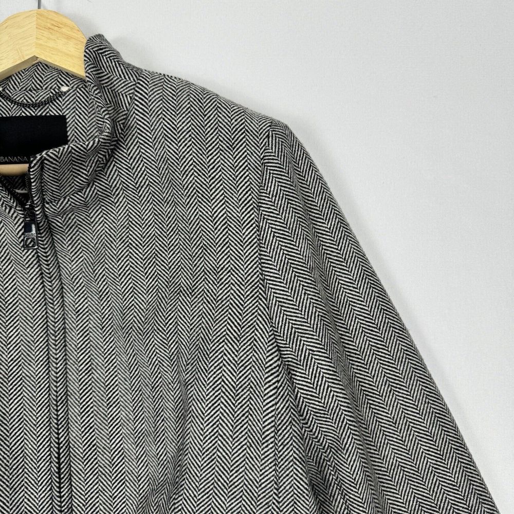 Banana Republic Wool Blend Twill Jacket Womens Petite Size 10 Zip Dress Jacket - Picture 6 of 14